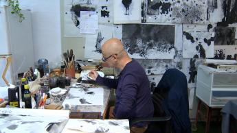 Artist Kurt Chan, William Kentridge@Hauser & Wirth & in the studio: Justin Siu & Joyce Cheung, 